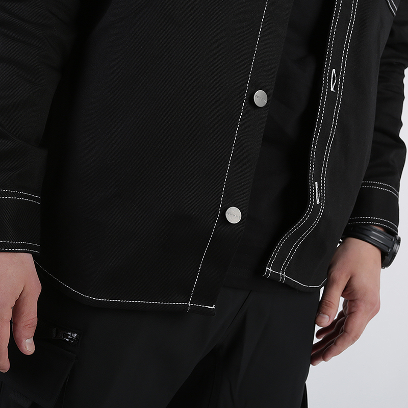 мужская черная рубашка Carhartt WIP Chalk Shirt Jac I025939-black - цена, описание, фото 4